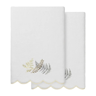 Linum Home Textiles Fern Toss Scallop -pc. Quick Dry Bath Towel Set