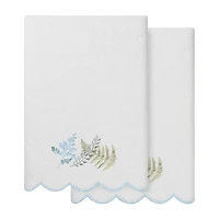 Linum Home Textiles Fern Toss Scallop 2-pc. Quick Dry Bath Towel Set