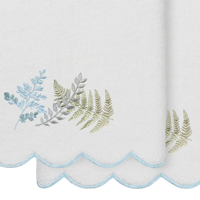 Linum Home Textiles Fern Toss Scallop 2-pc. Quick Dry Bath Towel Set