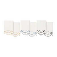 Linum Home Textiles Diamond Chain Scallop 2-pc. Fingertip Towel