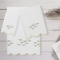 Linum Home Textiles Fish School Scallop 3-pc. Quick Dry Bath Towel Set