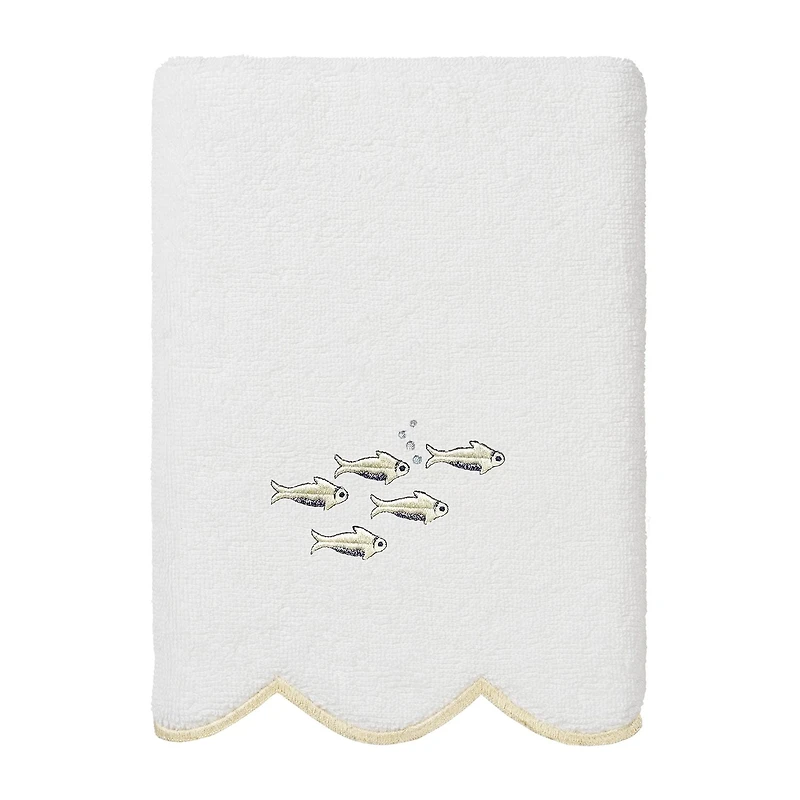 Linum Home Textiles Fish School Scallop 3-pc. Quick Dry Bath Towel Set