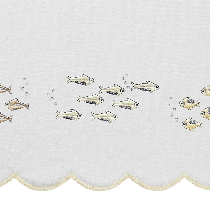 Linum Home Textiles Fish School Scallop 3-pc. Quick Dry Bath Towel Set