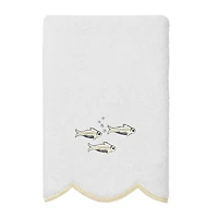 Linum Home Textiles Fish School Scallop 3-pc. Quick Dry Bath Towel Set