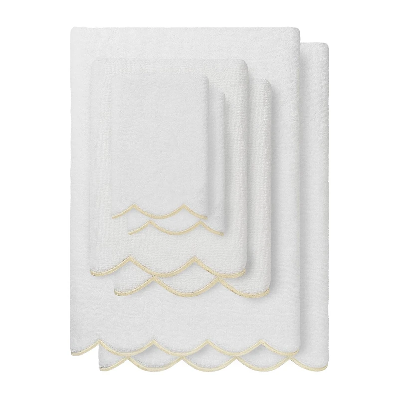 Linum Home Textiles Adornia Scallop 6-pc. Quick Dry Bath Towel Set
