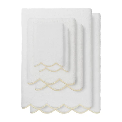 Linum Home Textiles Adornia Scallop 6-pc. Quick Dry Bath Towel Set