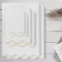 Linum Home Textiles Adornia Scallop 6-pc. Quick Dry Bath Towel Set