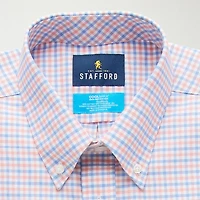 Stafford Coolmax All Season Ecomade Oxford Mens Regular Fit Stretch Fabric Wrinkle Free Long Sleeve Dress Shirt