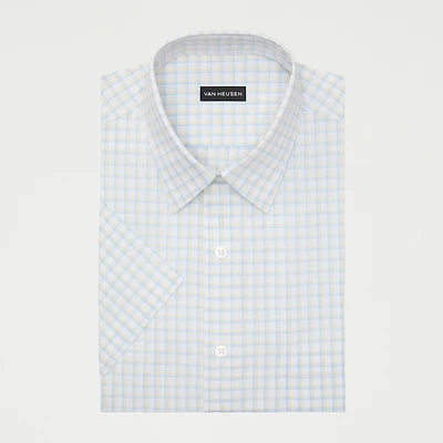 Van Heusen Big And Tall Easy Care Poplin Mens Regular Fit Short Sleeve Dress Shirt