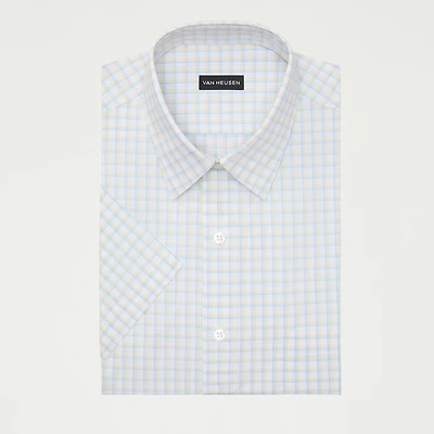 Van Heusen Big And Tall Easy Care Poplin Mens Regular Fit Short Sleeve Dress Shirt