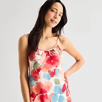 Ambrielle Womens Sleeveless Crew Neck Chemise