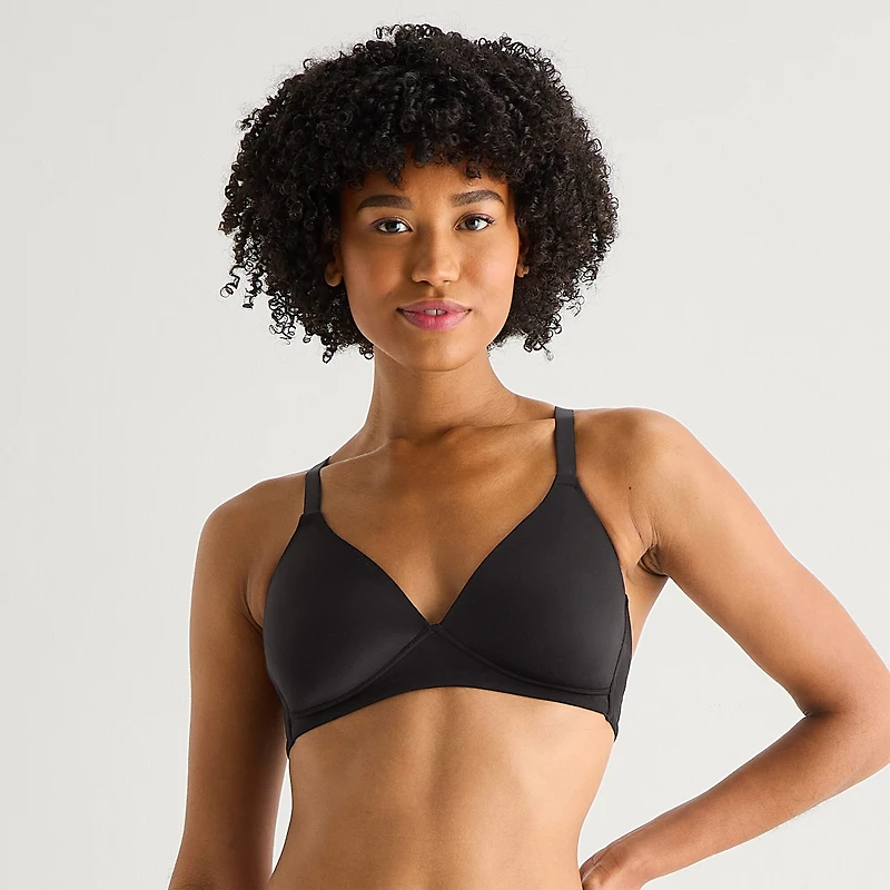 Arizona Body Cloud Kissed Wireless Triangle Plunge Pullover Bra