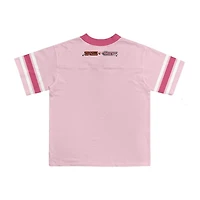 Jersey Little & Big Kid Girls V Neck Hello Kitty Powerpuff Short Sleeve