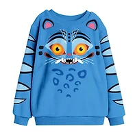 Derpy Tiger Little & Big Kid Girls Crew Neck Fleece Long Sleeve KPop Demon Hunters Sweatshirt
