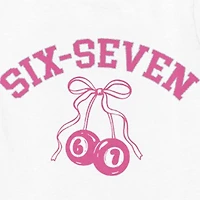 Six Seven 67 Little & Big Kid Girls Crew Neck Short Sleeve Regular Fit Graphic T-Shirt