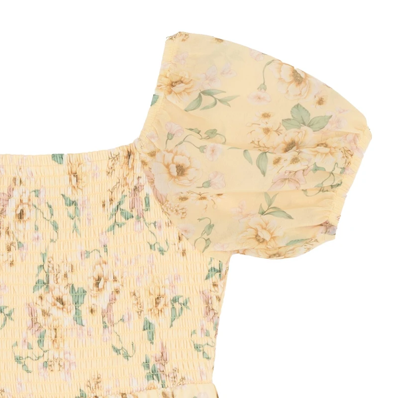 Rare Editions Big Kid Girls Short Sleeve Floral Maxi Dress