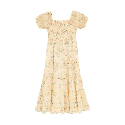 Rare Editions Big Kid Girls Short Sleeve Floral Maxi Dress