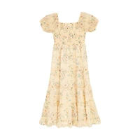Rare Editions Big Kid Girls Short Sleeve Floral Maxi Dress