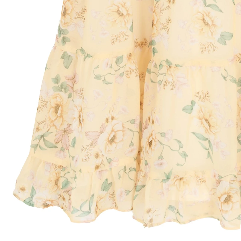 Rare Editions Big Kid Girls Short Sleeve Floral Maxi Dress