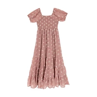 Rare Editions Big Kid Girls Short Sleeve Maxi Dress