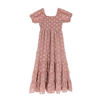 Rare Editions Big Kid Girls Short Sleeve Maxi Dress