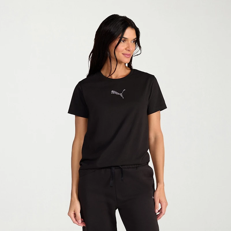 PUMA Womens Crew Neck Short Sleeve Active T-Shirt
