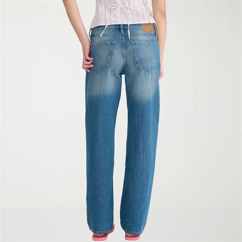 AEROPOSTALE Womens Juniors Mid Rise Baggy Fit Jean