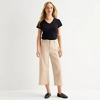 Liz Claiborne Womens Tall V Neck Short Sleeve T-Shirt