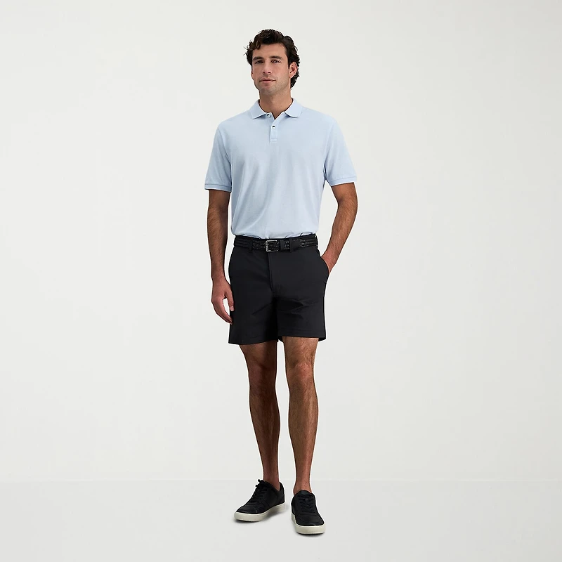 Haggar Sport Performance Mens 7" Stretch Fabric Chino Short