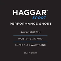 Haggar Sport Performance Mens 7" Stretch Fabric Chino Short