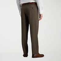 Haggar JMH Mens Stretch Fabric Classic Fit Plaid Flat Front Suit Pant