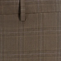 Haggar JMH Mens Stretch Fabric Classic Fit Plaid Flat Front Suit Pant