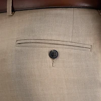 Haggar Smart Wash Mens Stretch Fabric Classic Fit Plaid Flat Front Suit Pant