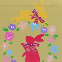Northlight 18" Hopping Bunnies Happy Floral Outdoor Garden Flag
