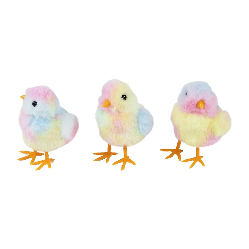Northlight 4" Tie Dye Plush Chick Easter Figurine