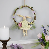 Northlight 10" Girl Bunny Artificial Floral Wreath