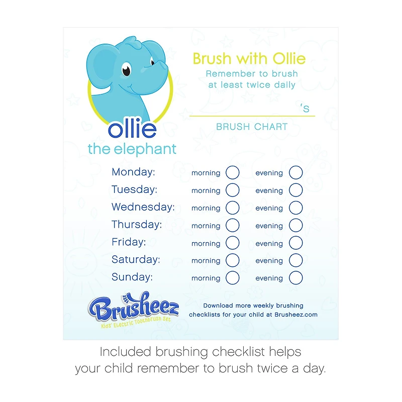 Brusheez Kid's Electric Toothbrush Set - Ollie the Elephant