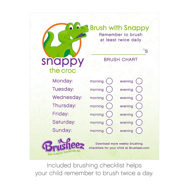 Brusheez Children's Electronic Toothbrush Set – Snappy the Croc