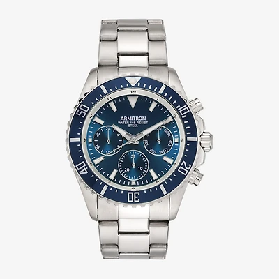 Armitron All Sport Mens Silver Tone Stainless Steel Bracelet Watch 20/5351nvsv