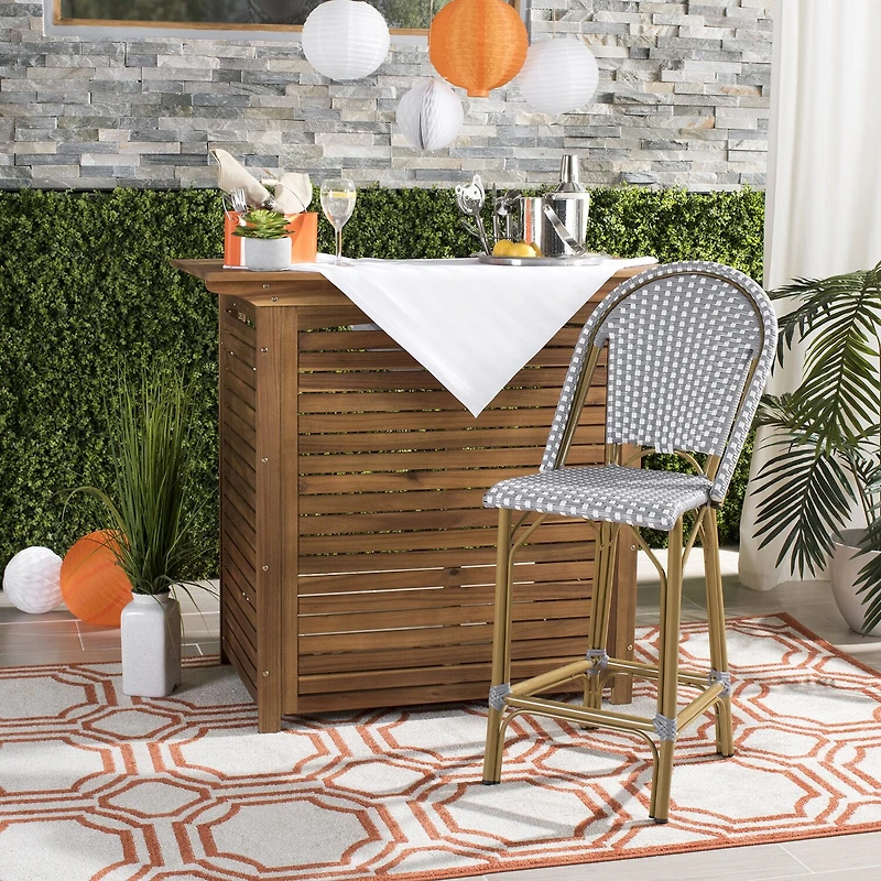 Safavieh Gresley Outdoor And Patio Collection Counter Height Bar Stool