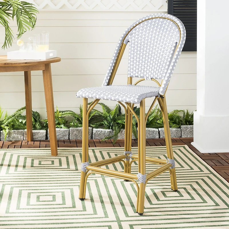 Safavieh Gresley Outdoor And Patio Collection Counter Height Bar Stool