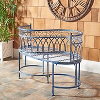 Lara Scroll Iron Kissing Bench
