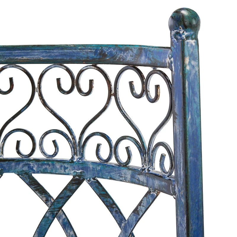 Lara Scroll Iron Kissing Bench