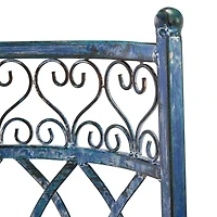 Lara Scroll Iron Kissing Bench