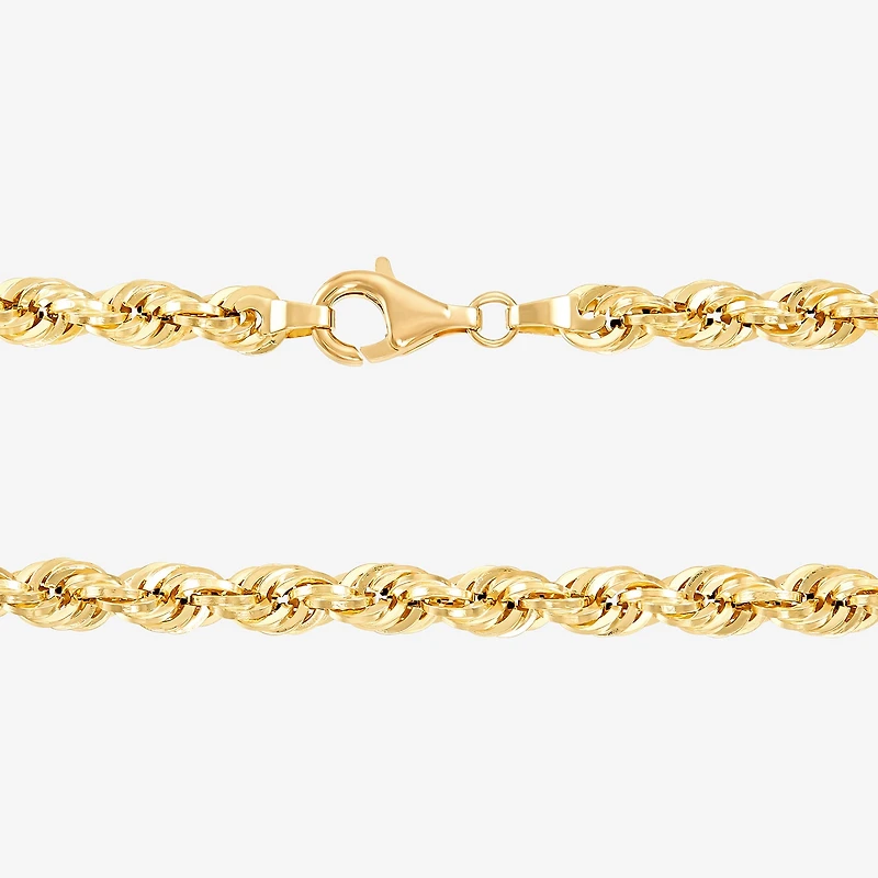 Unisex Adult 14K Gold 24 Inch Rope Chain Necklace