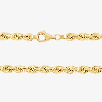 Unisex Adult 14K Gold 24 Inch Rope Chain Necklace