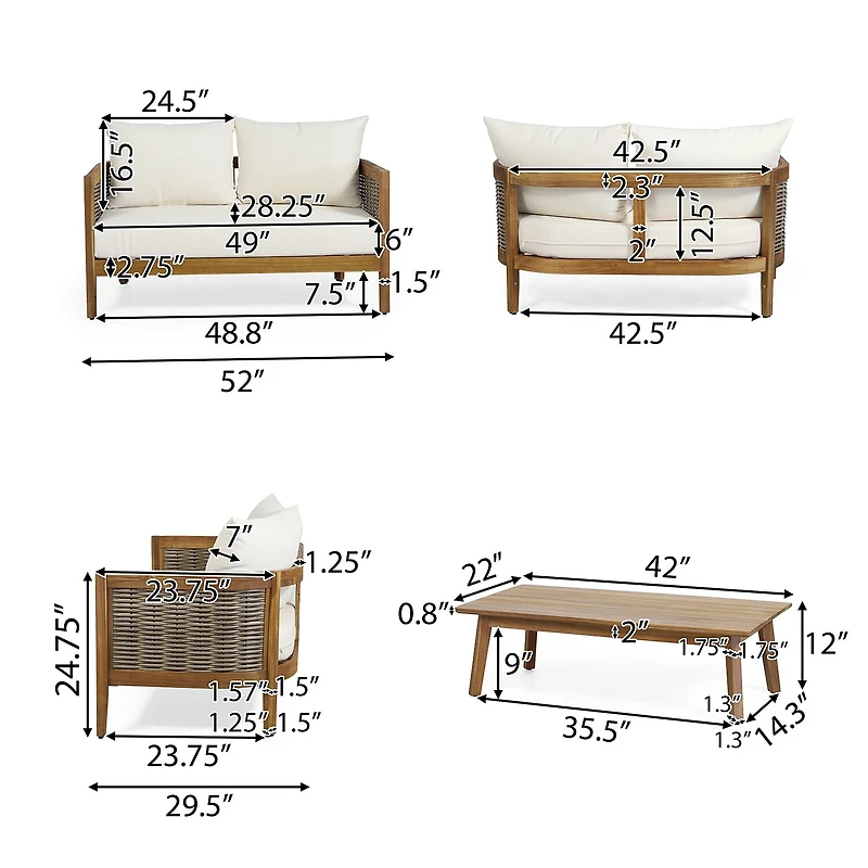 Burchett 4-pc. Conversation Set
