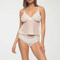 Jezebel Veil Tulle Ruffle Cami Panty Set- 999548