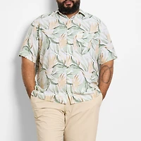 Van Heusen Weekend Mens Short Sleeve Moisture Wicking Quick Dry Big and Tall Camp Shirt