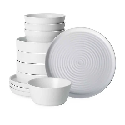 Stone + Lain Elica 12-pc. Stoneware Dinnerware Set